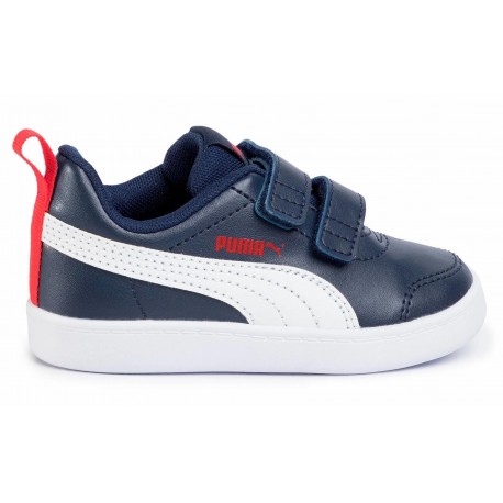 PUMA COURTFLEX V2 V INF MARINO BLANCO 371544 01