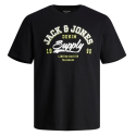 JACK & JONES JJELOGO TEE SS O-NECK 2 COL 12246690 BLACK