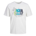 JACK & JONES JCOMSP DUMMER LOGO TEE SS 12257908 WHITE