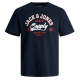 JACK & JONES JJELOGO TEE SS O-NECK 2 COL 12246690 NAVY BLAZER