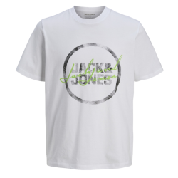 JACK & JONES JCOSCRIPTR TEE SS CREW 12269970 BRIGHT WHITE