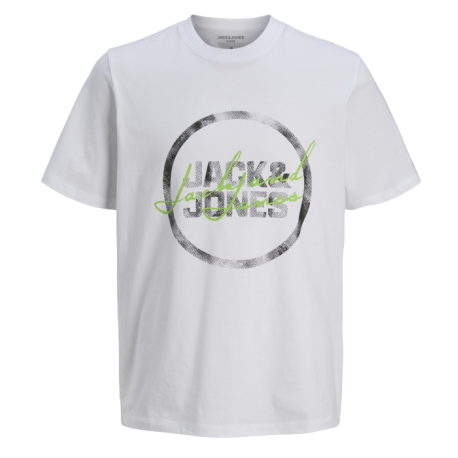 JACK & JONES JCOSCRIPTR TEE SS CREW 12269970 BRIGHT WHITE