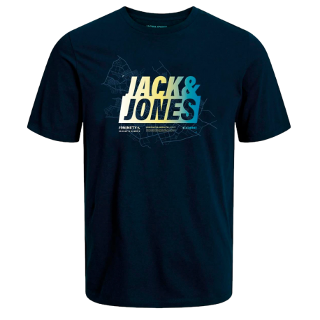 JACK & JONES JCOMPS DUMMER LOGO TEE SS 12257908 NAVY BLAZER